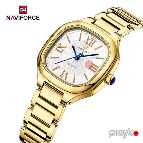 Qol saatı qadınlar üçün Naviforce NF5042 Gold/White — Bakı