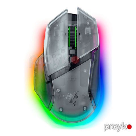 Razer Mouse Basilisk V3 Pro 35K, RGB, Usb-a/wl/bt, Phantom White Ed. (RZ01-05240400-R3G1) — Pctech — Klaviaturalar və siçanlar
