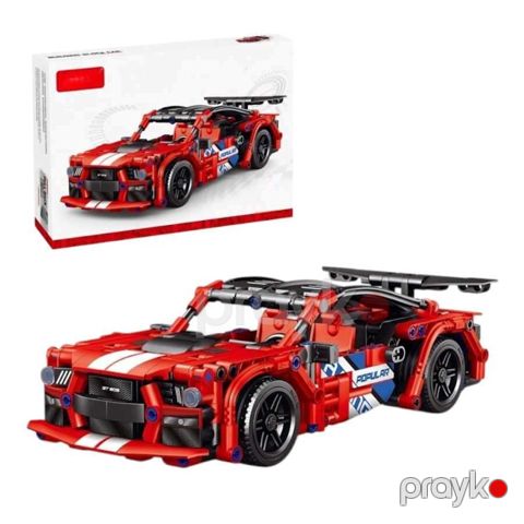 Təkərli oyuncaq Lego pultla idarə olunan idman avtomobili, qurulan konstruktor, qırmızı, plastik, 6+ yaş - BR-121 — Bakı
