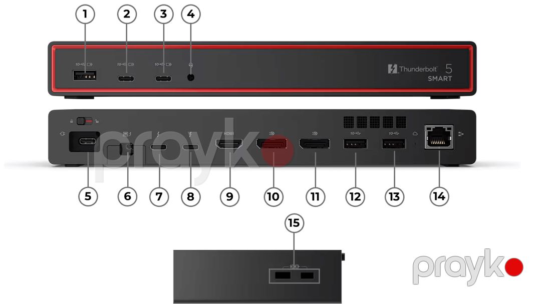 ThinkPad Thunderbolt 5 Smart Dock 7500 (40BA0265EU) — Periferik cihazlar, Bakı (2)