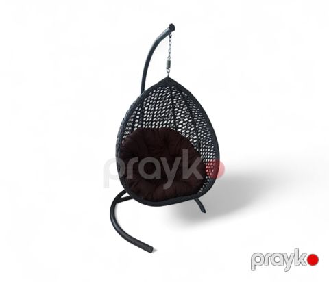 Qamak-kreslo Zili Rattan, antrasit, dəmir, 80х200х100 sm — Bakı