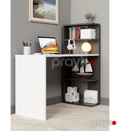 Yazı masası Ev Plus ev_13900451, laminat/LDSP, ağ/antrasit, 120x50x120 sm — Bakı