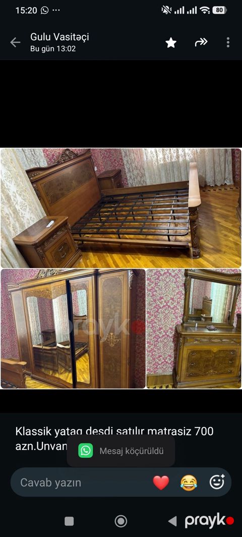Klassik yataq desdi satılır matrasiz 700 azn.Unvan neftçilər (Gülü) — Bakı