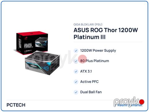 ASUS ROG Thor 1200W Platinum III (90YE00V2-B0NA00) — Bakı