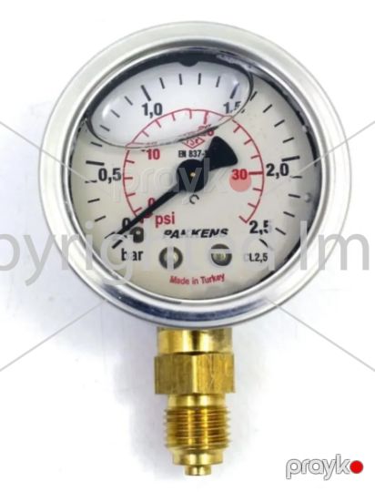 Manometr qliserin dolğulu (0-2,5 Bar, 63 mm, 1/4") — Bakı