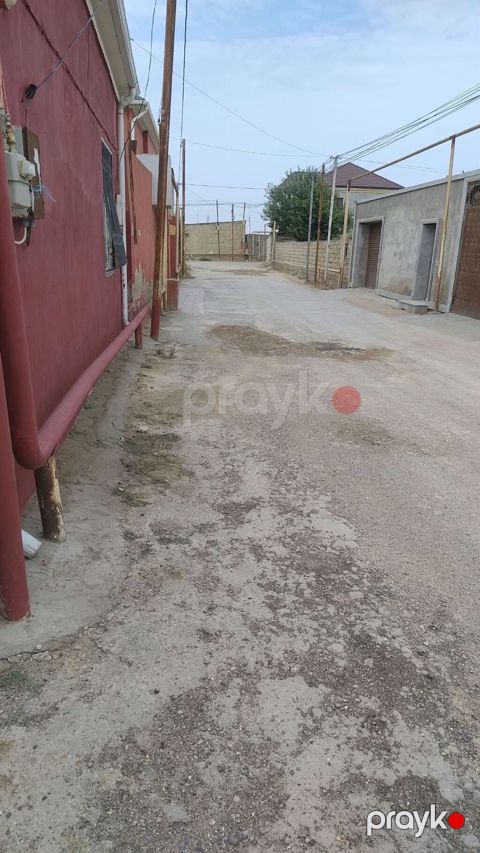 Bir otaqlı kiçik həyət evi - Plan: 1 geniş otaq, dəhliz, mətbəx üçün — Bakı