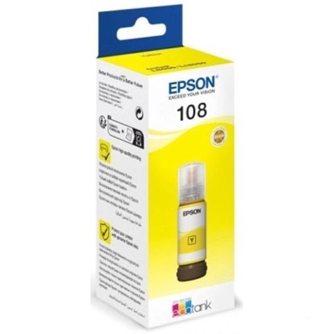 Epson 108 EcoTank Y C13T09C44A Yellow Original Mürəkkəb Bottle — Bakı