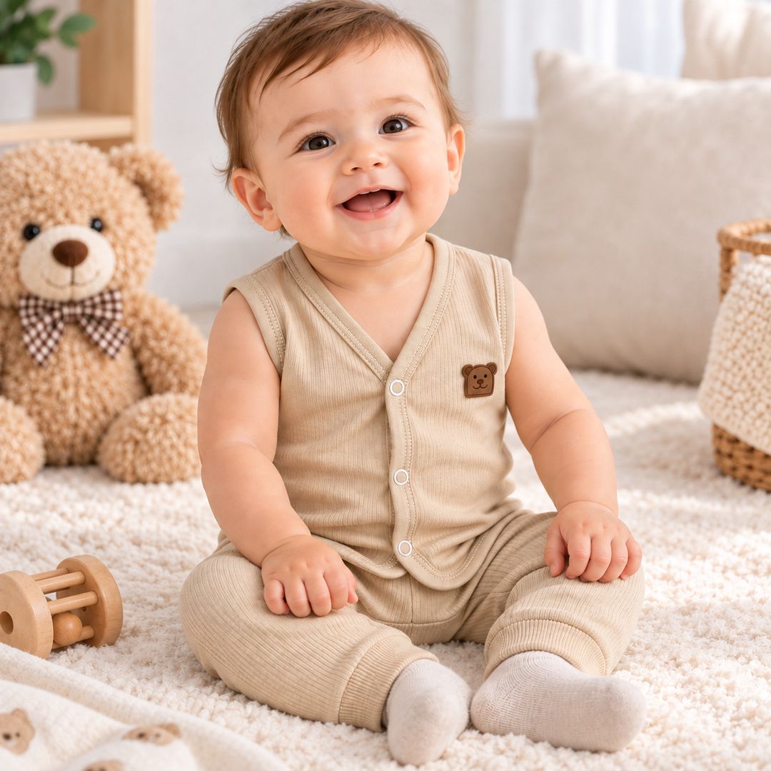Jilet 2809695, bej, pambıq, ölçü 12-18 ay — Mallar, Bakı (3)