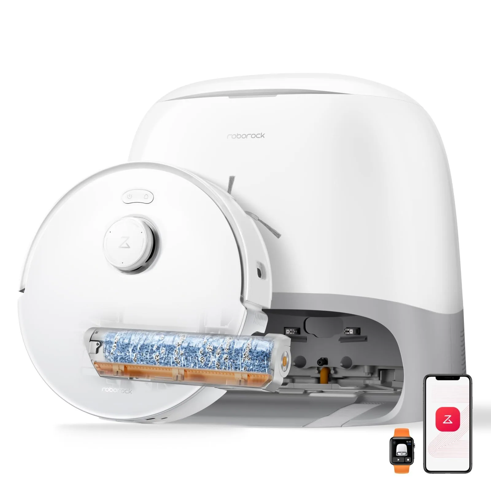 Robot tozsoran Roborock Qrevo Curv 2 Flow White — Robot tozsoran, Bakı (4)