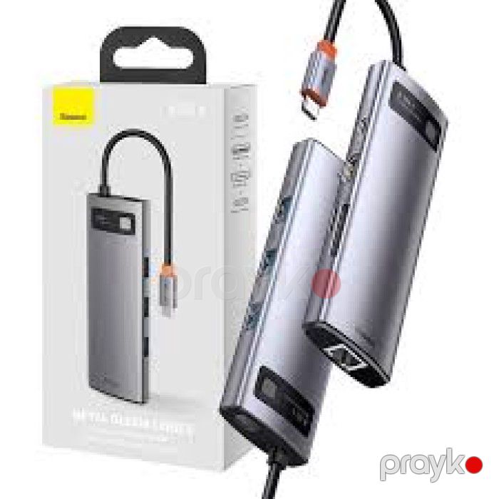 Baseus Metal Gleam Series CAHUB-CV0G 8-in-1 Usb-c HUB — Elektronika, Bakı (2)