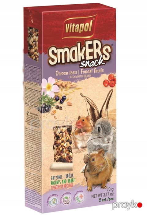 Yem Vitapol Smakers Fruit of the forest gəmiricilər üçün, 70 q — Bakı