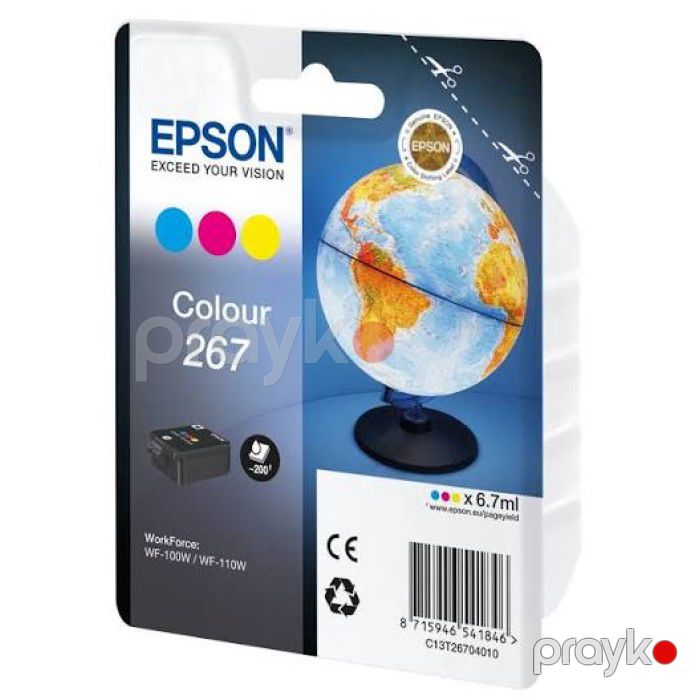 Epson 267 Globe C13T26704010 Tri-Colour Original Mürəkkəb Kartrici 6.7 ml 200 Səhifə — Elektronika, Bakı (3)