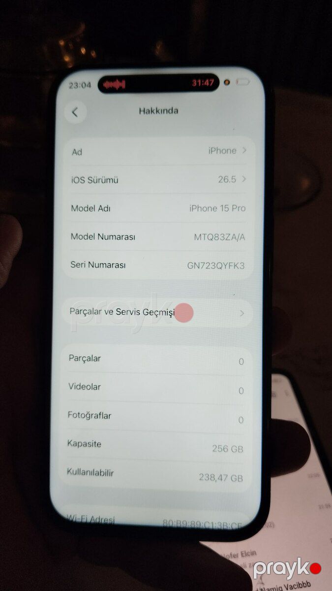 Apple iPhone 15 Pro Black Titanium 256GB/8GB — Smartfonlar, Bakı (3)