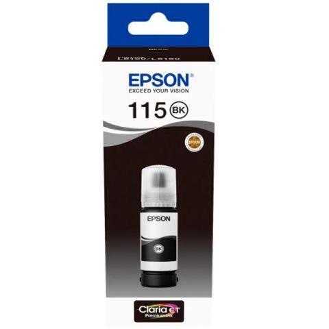Epson 115 EcoTank Pigment BK C13T07C14A Qara Original Mürəkkəb Bottle — Bakı
