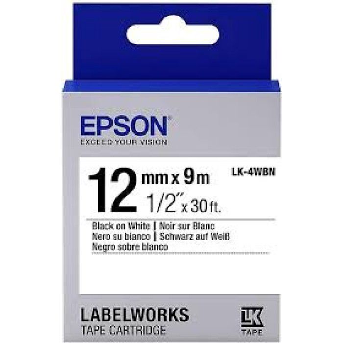 Epson LK-4WBN C53S654021 Black/White Original Etiket Lenti 12 mm x 9 m — Elektronika, Bakı (3)