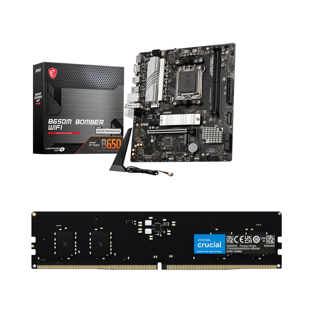 Dəst: crucıal 32GB (2×16GB) DDR5-560 + msı B650M bomber wıfı — Komponentlər, Bakı