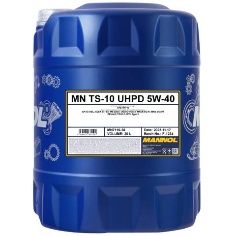Mühərrik yağı Mannol Uhpd TS-10 SAE 5W-40 20L — Kontakt Home — Engine oils