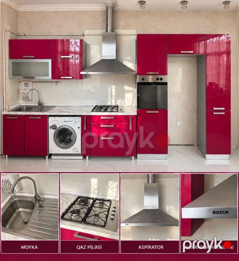Akril Metbex mebeli.550azn Problemsiz Olcu 4.40sm.Ustunde Yeni