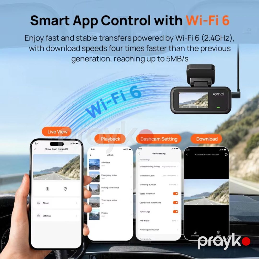 Xiaomi 70Mai A210 GPS WiFi+arxa kamera — Ehtiyat hissələri və aksesuarlar, Bakı (11)