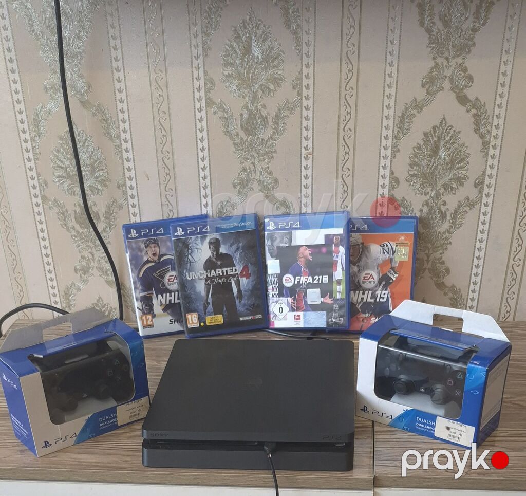 Sony PlayStation 4 Slim 500GB super vəziyyetdədi proşivkalı deyil — Oyun konsolları, Qobu (2)