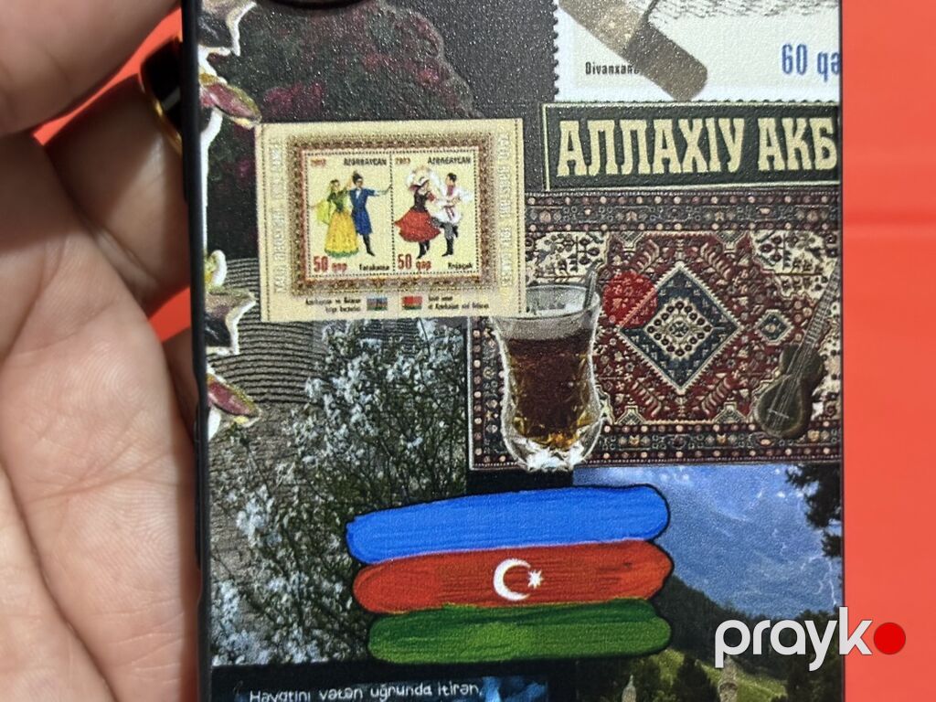 Azeri temalı smartfon qabı - Model uyğunluğu: İki böyük kamera kəsiyi — Digər, Masazır (7)