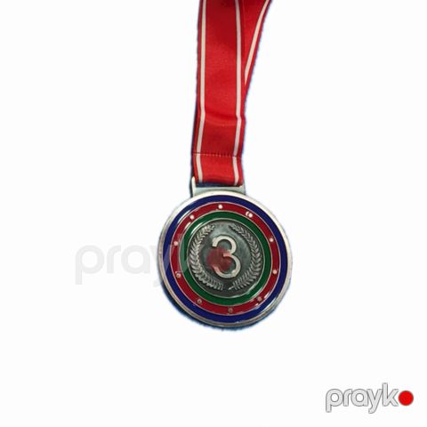 Medal WS0264 üçüncü yer üçün, bürünc, yumru, 8 sm — Bakı