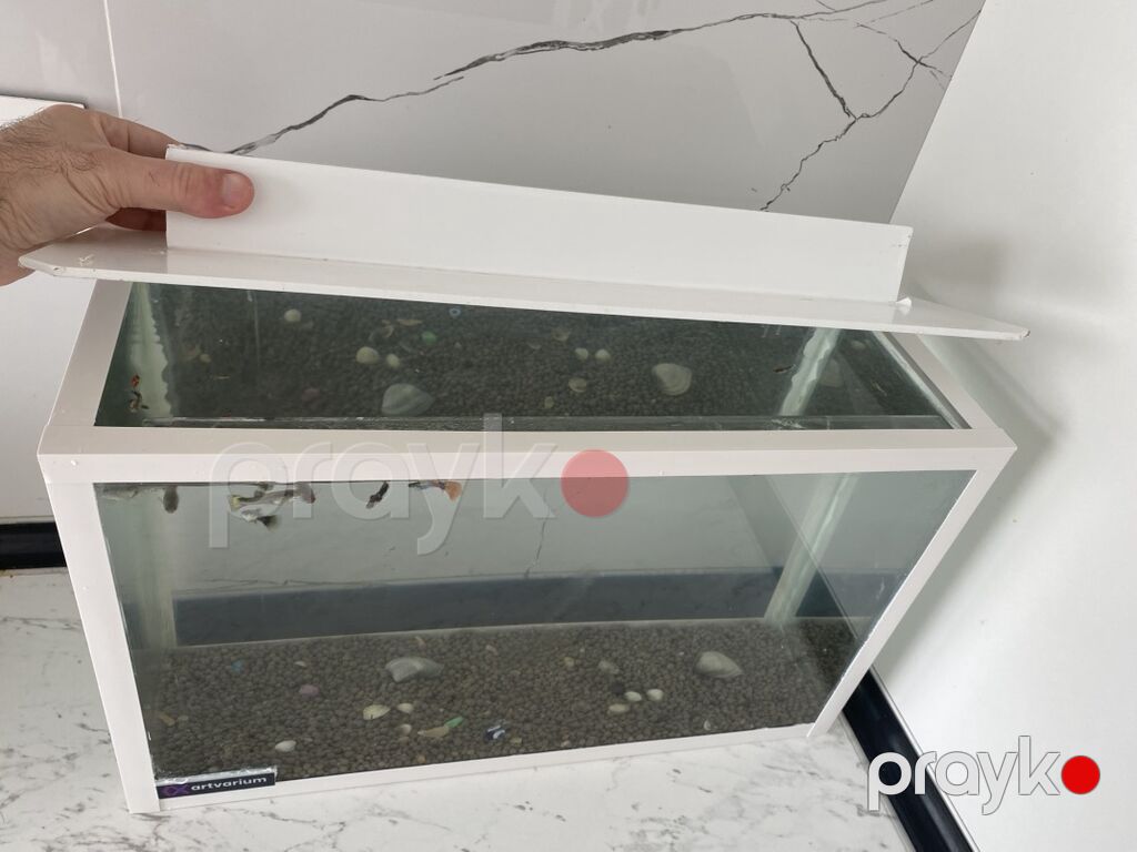 Dördbucaq akvarium, Balıqlarla birlikdə, 20 l, Ünvandan götürmə — Akvariumlar və balıqlar, Digah (4)