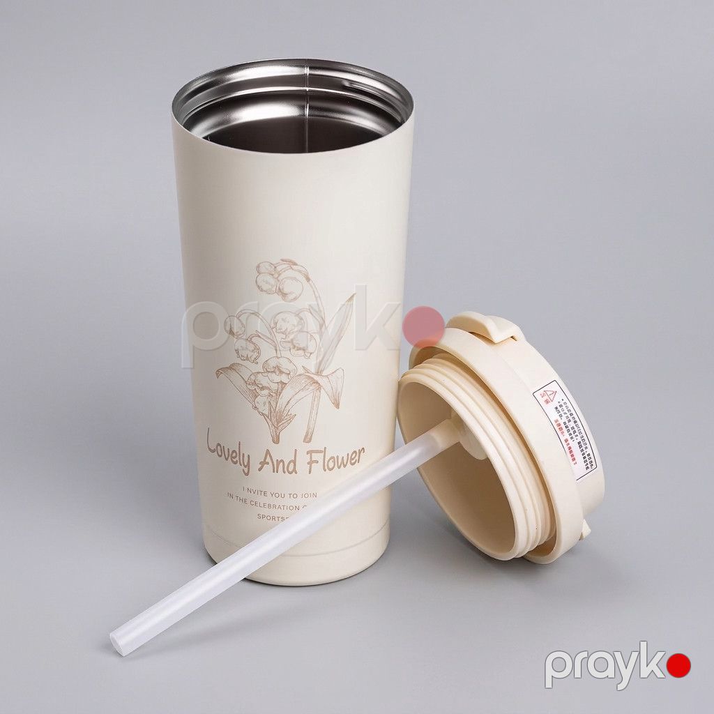 Termo fincan, 500 ml, Paslanmayan polad, Ağ — Mallar, Bakı (3)