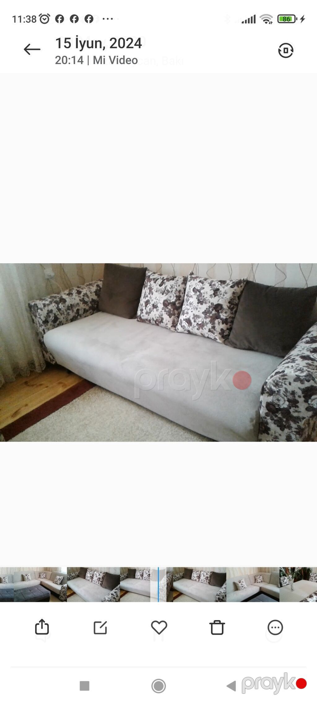 Divan, İşlənmiş, Açılmayan, Bazasız, Vеlur parça, Çatdırılma yoxdur — Divanlər, Bakı (2)