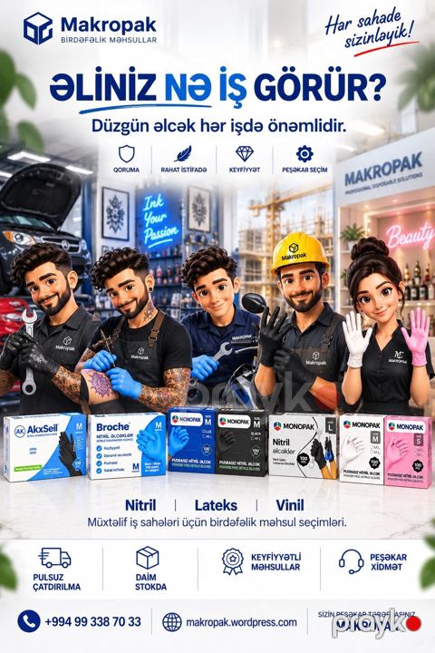 Əlləriniz hansı işi görürsə görsün, düzgün əlcək seçimi işinizin