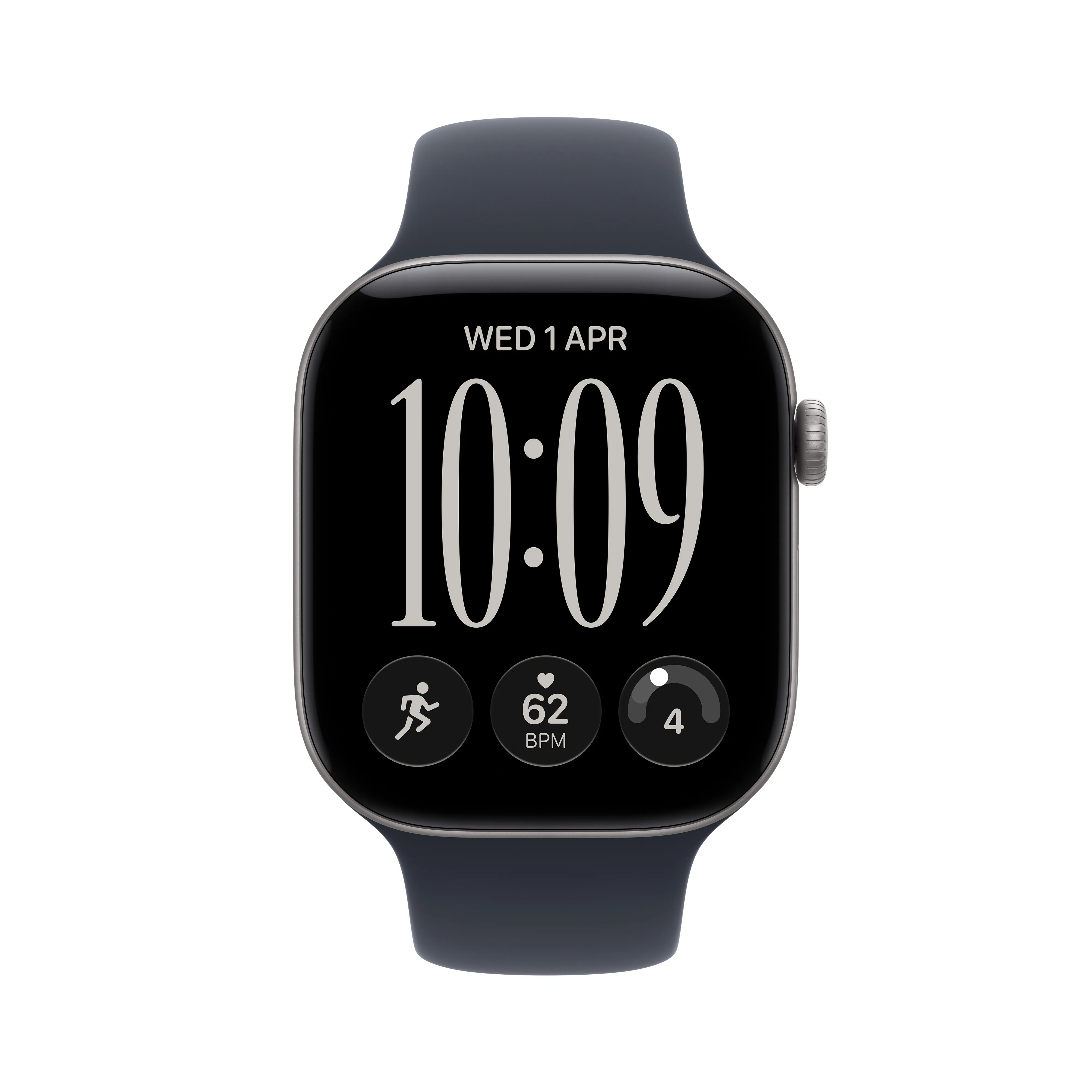 Smart saat Apple Watch Series 12 GPS, 46mm Space Grey Aluminium Case with Navy Blue Sport Band - M/L (MJEJ4ET/A) — Bakı