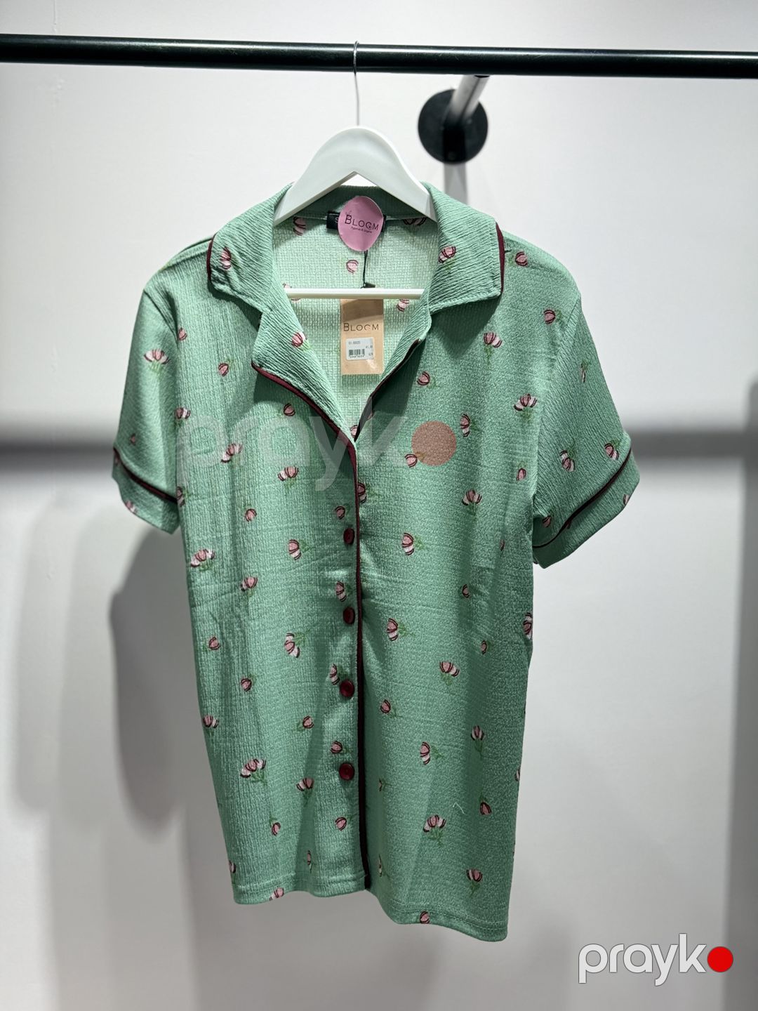Qadınlar üçün şalvarlı pijama dəsti 0709, yaşıl, elastan/poliester, ölçü M — Mallar, Bakı (2)