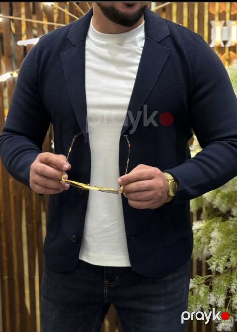 Kardiqan kişilər üçün S-65, tünd göy, parça/poliester, ölçü 2XL — Bakı