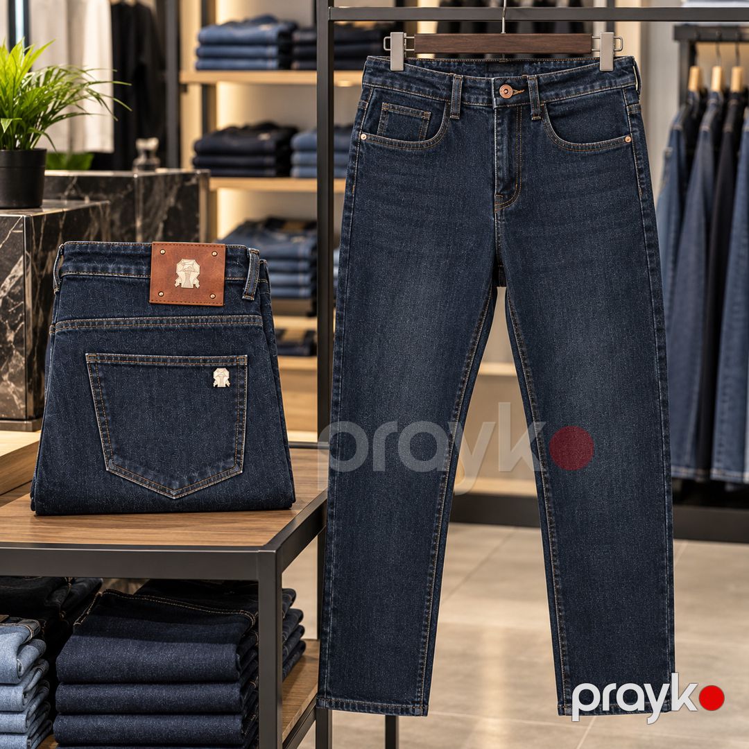 Düz cins 2848383, tünd göy, pambıq, ölçü 33 — Mallar, Bakı (2)