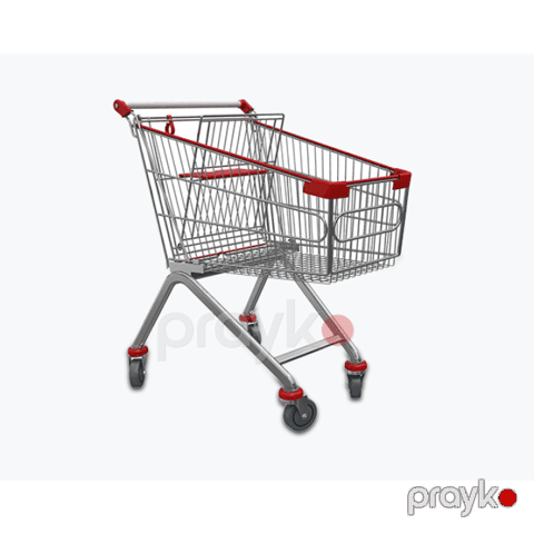 Market Arabası 100L – Böyük Tutumlu Supermarket Arabası — Bakı