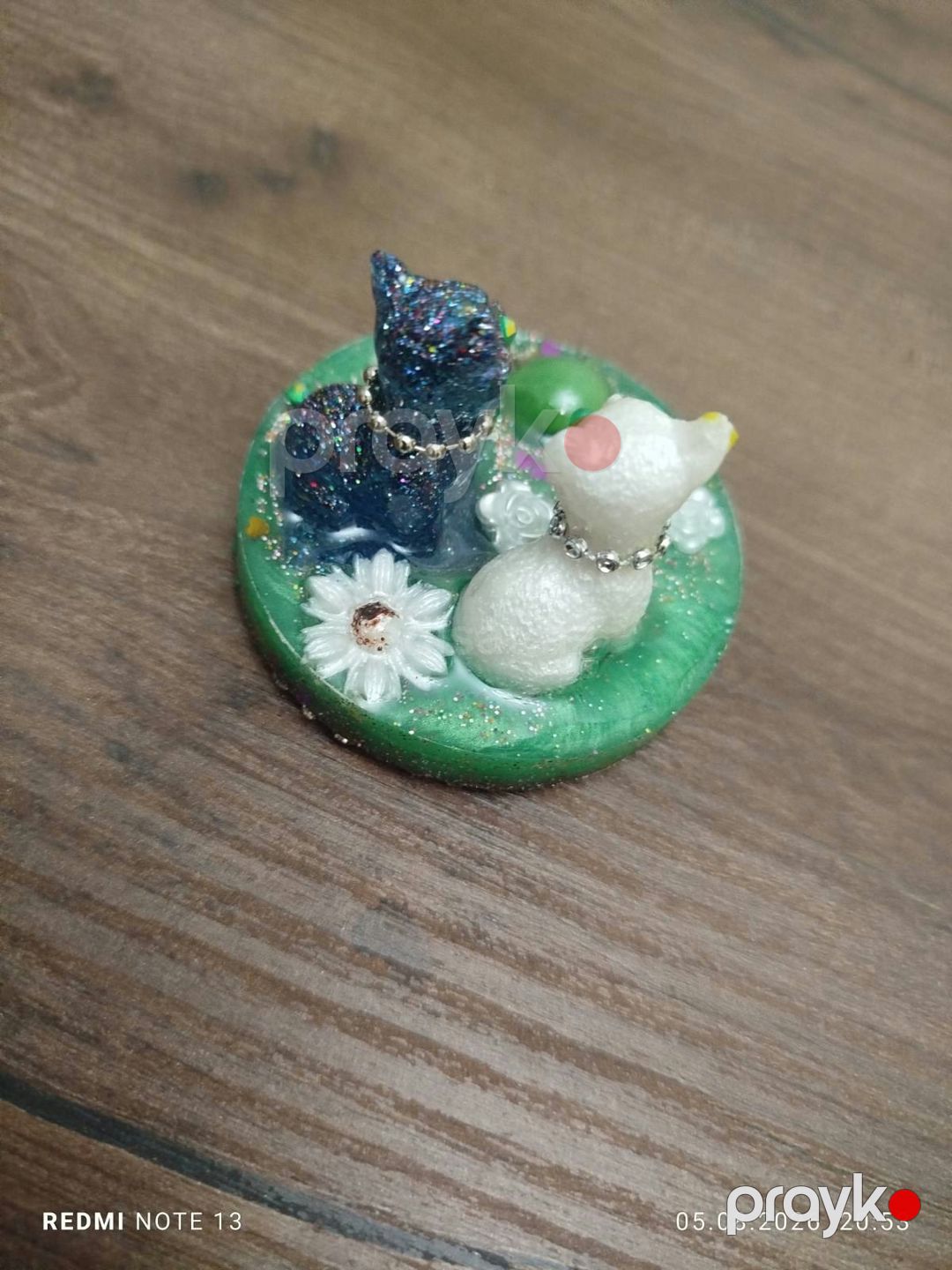 Keyfiyyətli qətrandan(resin) hazırlanmış iki gözəl pişik suveniri — Gözəllik və səhiyyə (2)