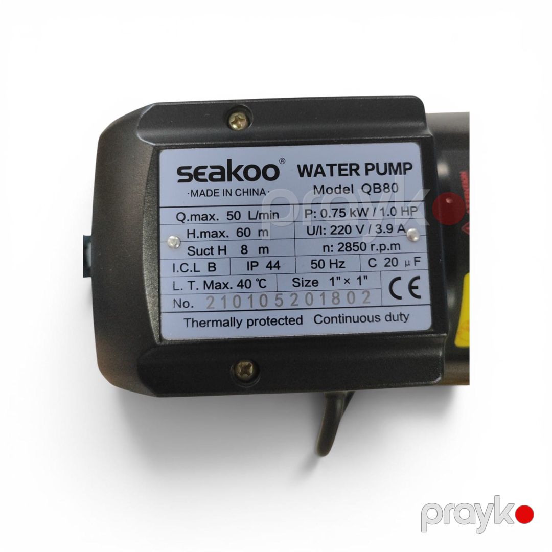 Bağ nasosu Seakoo QB80, 750 Vt, 60 m, 50 litr/dəq — Mallar, Bakı (2)