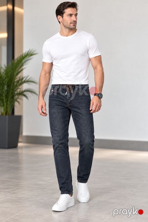 Baggy cins, Tünd göy, Pambıq, Ölçü 32 — Bakı