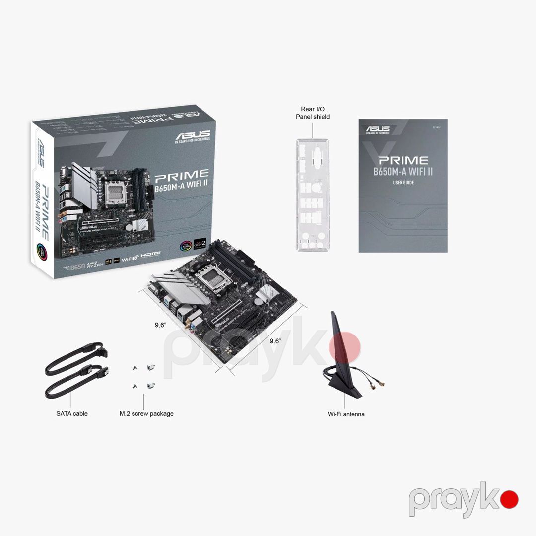 ASUS Prime B650M-A WiFi II – Gaming Anakart Motherboard — Kompüterlər və noutbuklar, Bakı (2)