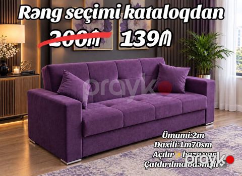 Məhsul: Açılan mexanizmli, bazalı divan - Rəng seçimi kataloqdan — Bakı