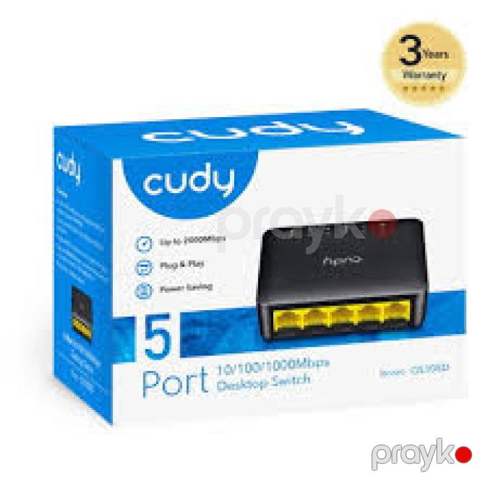 Cudy GS105D 5-Port Gigabit Ethernet Desktop Switch 10/100/1000 Mbps — Elektronika, Bakı (2)
