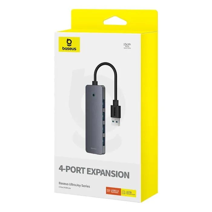 Baseus UltraJoy Series 4-Port HUB Lite 15cm Usb-a/usb-c Hub Space Grey — Bakı