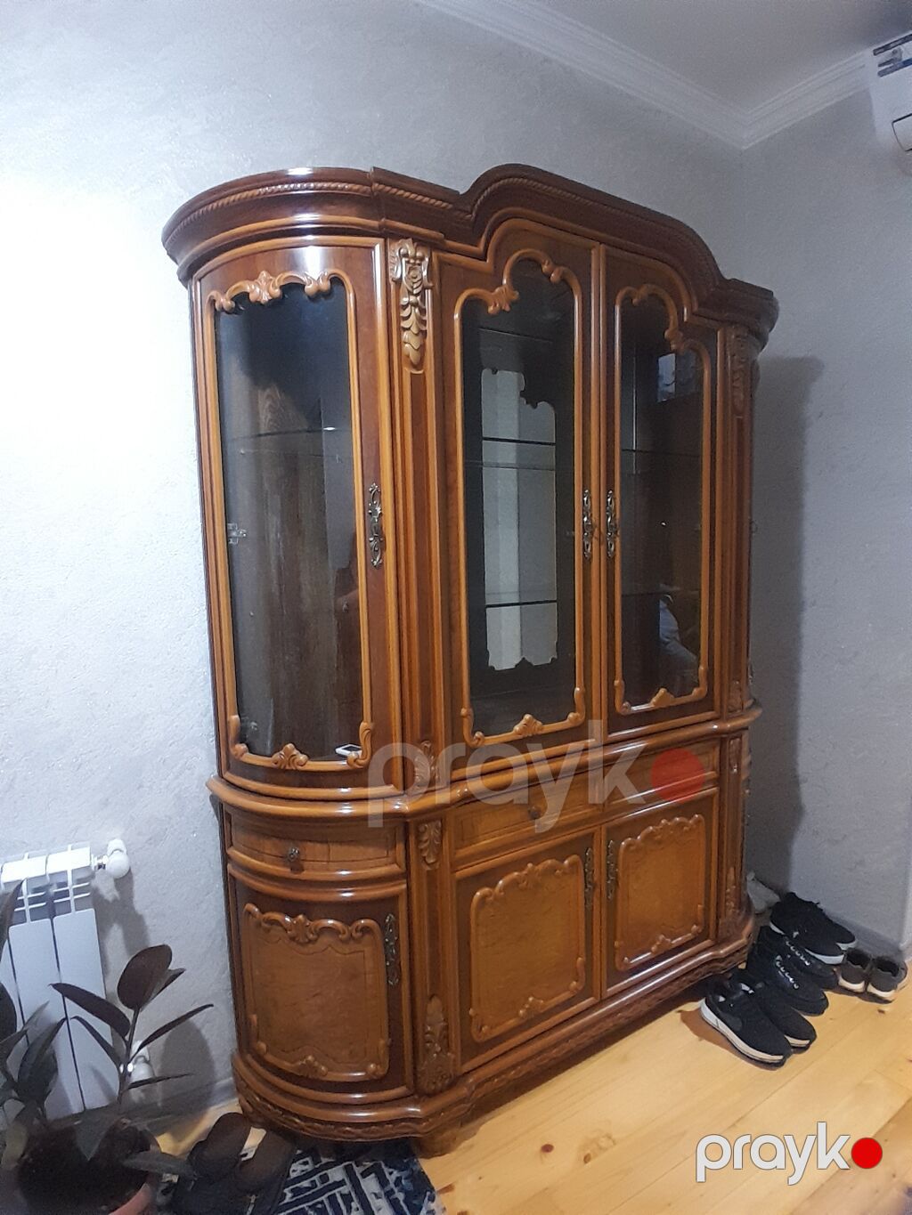 Klassik üslubda iri vitrin-bufet - Material: təbii ağacdan — Şkaflar, Digah (3)