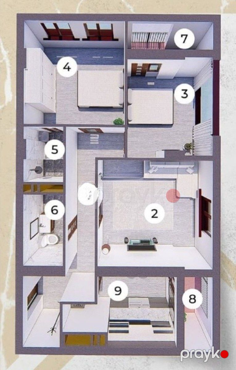 Satılır 3 otaqlı yeni tikili 107 m² — Mənzil, Bakı (2)