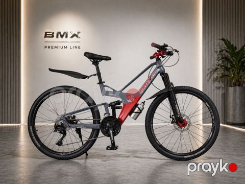 Dağ velosipedi BMX GTR 555_kz197, 26", boz/qırmızı — Bakı
