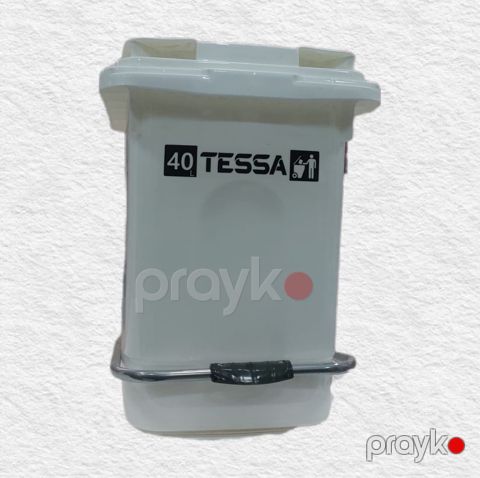 Zibil qabı Tessa, pedallı, ağ, 40 l — Bakı