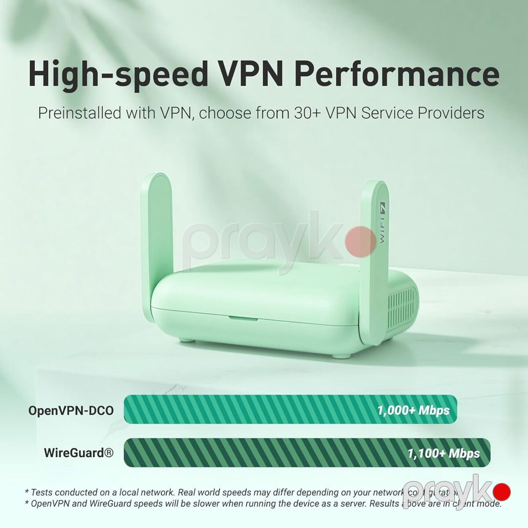 GL.iNet Beryl 7 (GL-MT3600BE) Wi-Fi 7 Səyahət Routeri / VPN — Şəbəkə və server avadanlığı, Bakı (4)