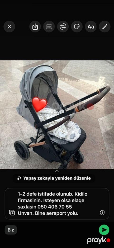 Uşaq arabası – Kidilo - Rəng: boz (qulluqçu dəri tutacaq detalları) — Digah