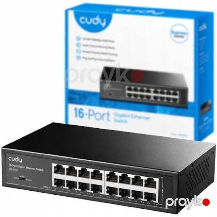 Cudy GS1016 16 Port Gigabit 10/100/1000 Mbps Metal Unmanaged Switch — Elektronika, Bakı (3)