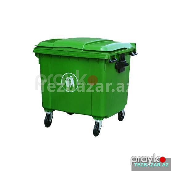 Zibil qabi Tullanti qabi 1100 ltr tekerli — Ev malları, Bakı (2)